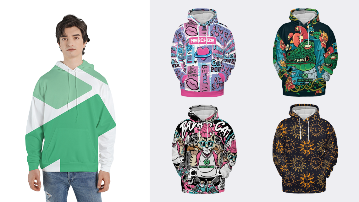 Áo Hoodie & Áo Sweatshirt AOP (All-Over Print Hoodies & Sweatshirts)