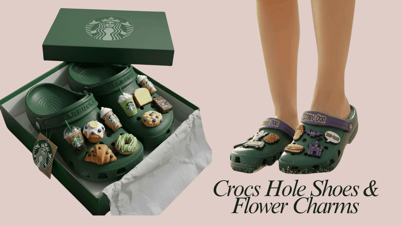 Crocs Hole Shoes & Flower Charms