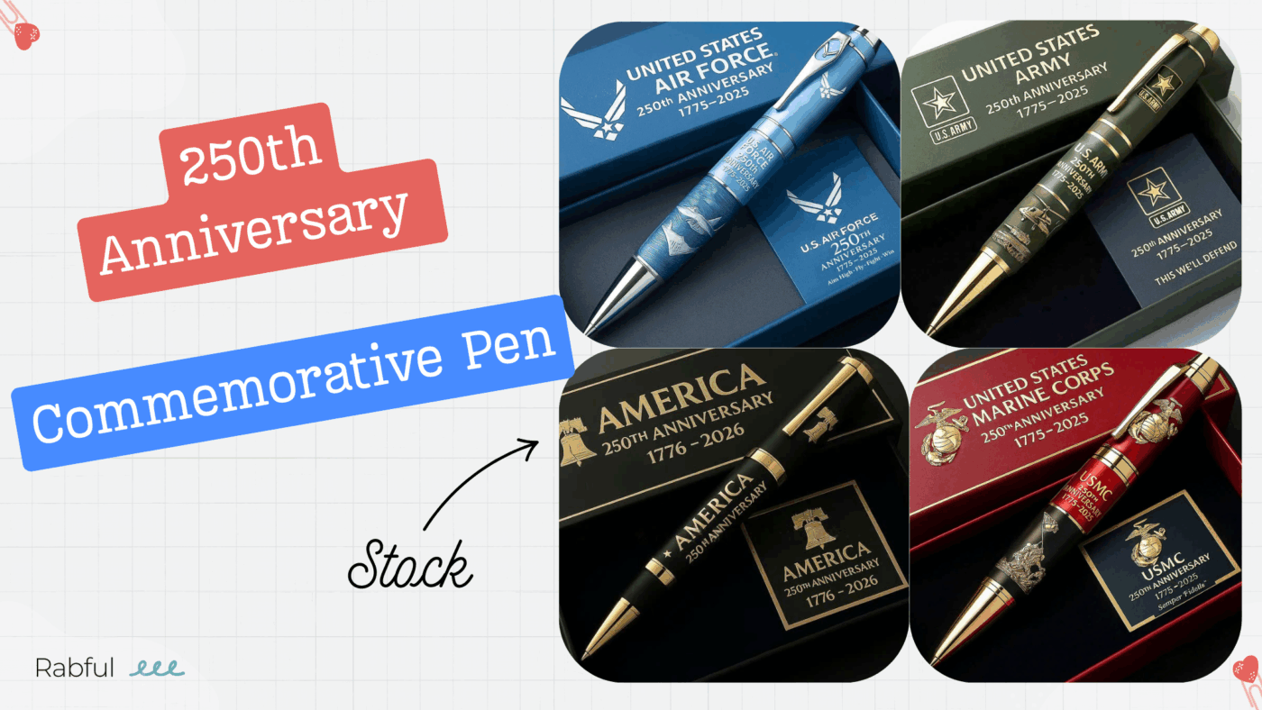 Hàng Stock Rabful - 250th Anniversary Commemorative Pen