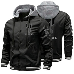 2D Bomber Hoodie Jacket