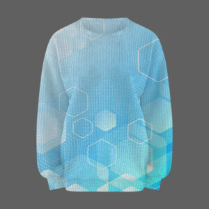 3D Round Neck Long Sleeved Hooded Sweatshirt