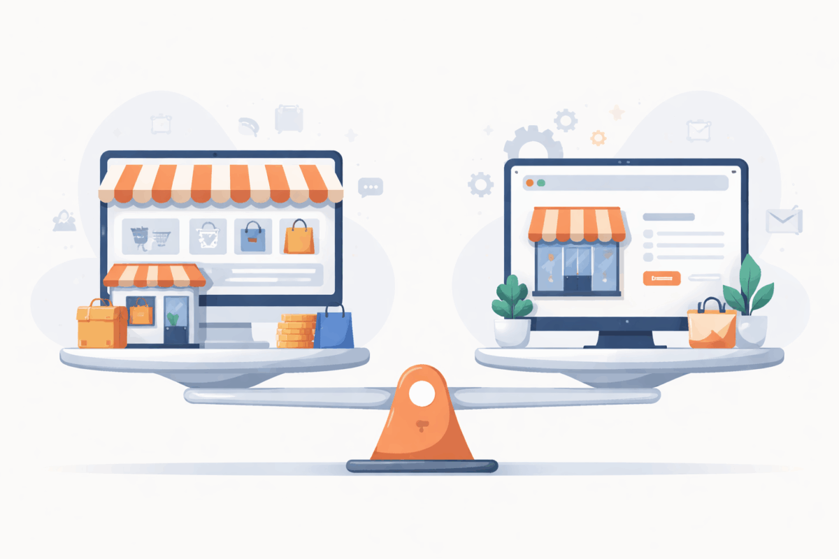 So sánh nhanh: Sàn vs Website