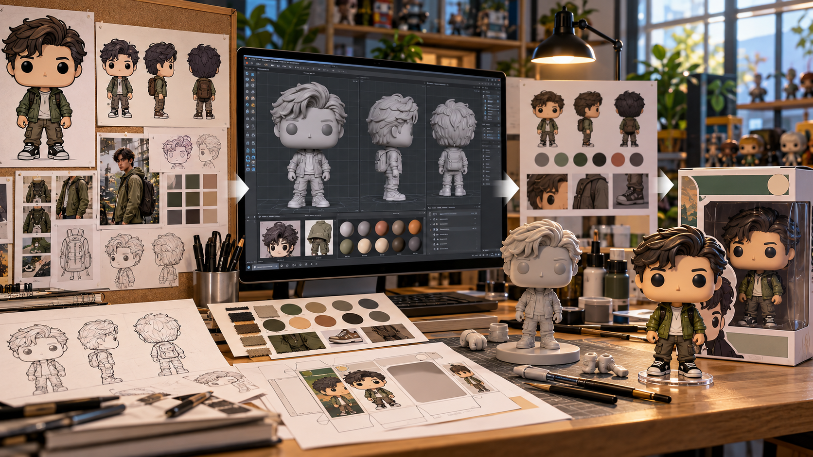 Quy Trình Từ Artwork Đến Funko-Style 3D Figure Hoàn Thiện