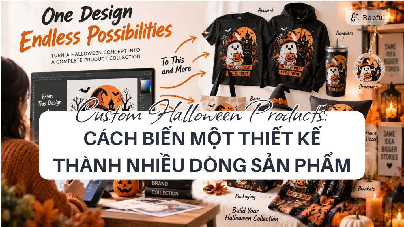 Custom Halloween Products: Cách Biến Một Thiết Kế Thành Nhiều Dòng Sản Phẩm